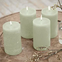 Kerzen|Kerzenhalter^LOBERON Kerze 4er Set Braga salbei
