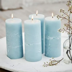 Kerzen|Kerzenhalter^LOBERON Kerze 4er Set Homel blau