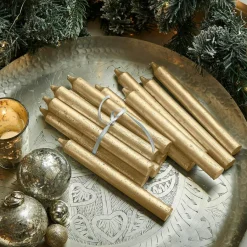 Kerzen|Kerzenhalter^LOBERON Kerze 20er Set Lysarion gold