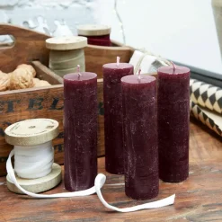 Kerzen|Kerzenhalter^LOBERON Kerze 4er Set Muriel bordeaux