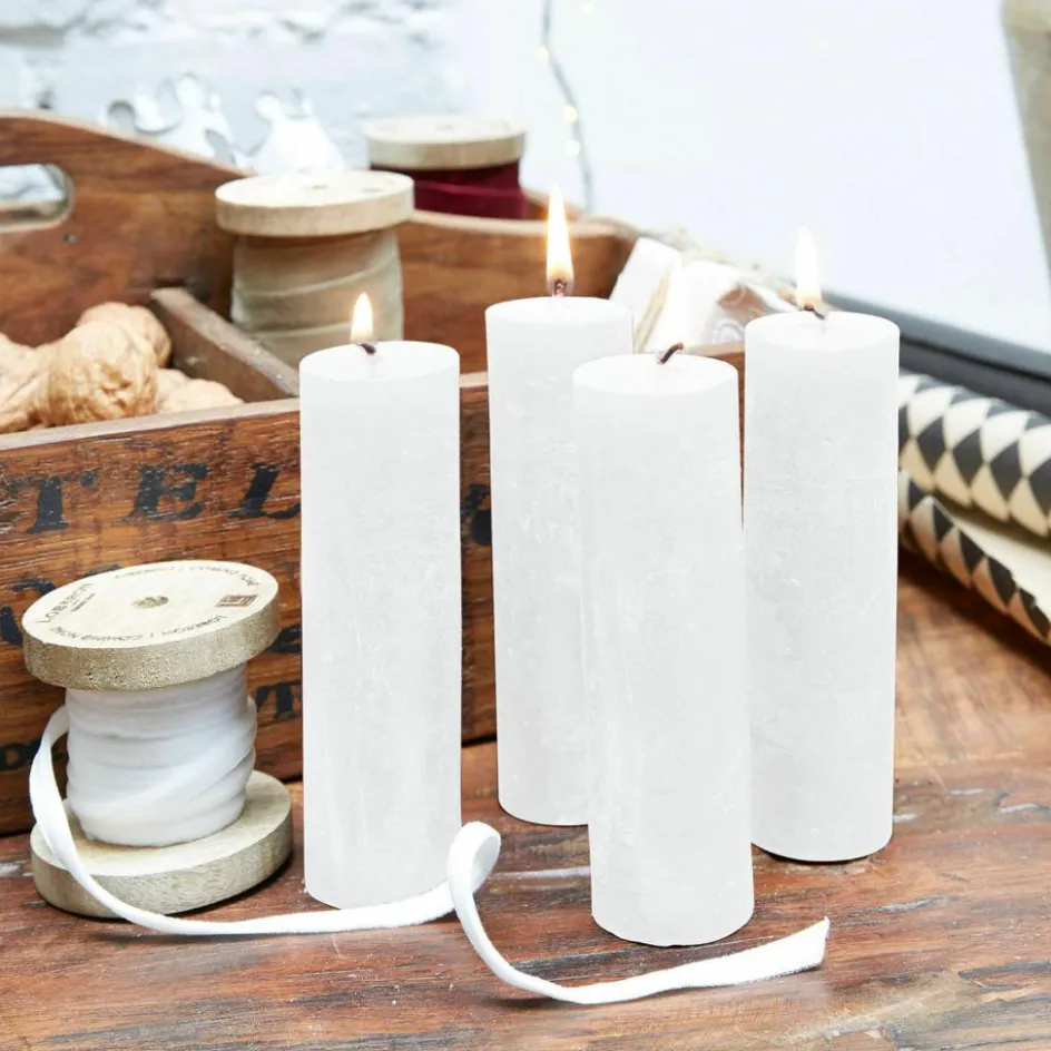 Kerzen|Kerzenhalter^LOBERON Kerze 4er Set Muriel creme
