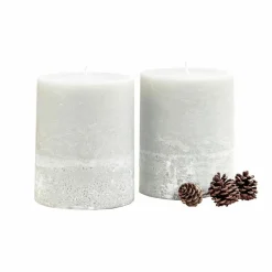 Kerzen|Kerzenhalter^LOBERON Kerze 2er Set Oviedo creme