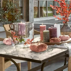 Kerzen|Kerzenhalter^LOBERON Kerze 5er Set Panagra creme/rosa/grün