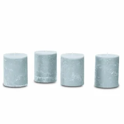 Kerzen|Kerzenhalter^LOBERON Kerze 4er Set Virrans graublau