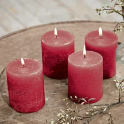 Kerzen|Kerzenhalter^LOBERON Kerze 4er Set Virrans rot