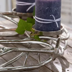Kerzenständer|Adventskranz^LOBERON Kerzenkranz Coldfield silber