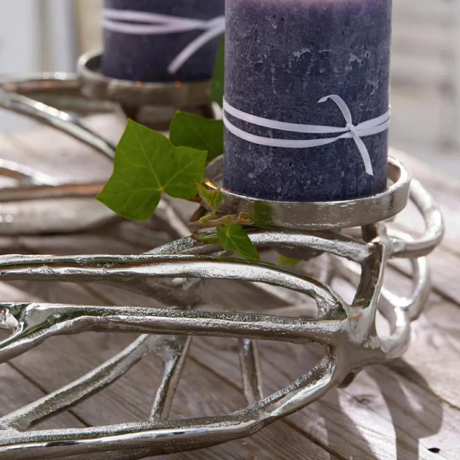 Kerzenständer|Adventskranz^LOBERON Kerzenkranz Coldfield silber