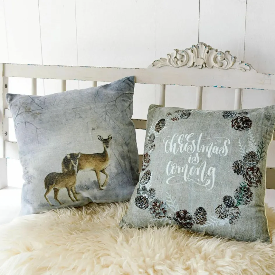LOBERON Kissenhüllen|Kissen & Kissenhüllen-Kissenhülle 2er Set Christmas is coming