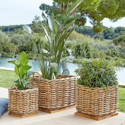 Gartenhelfer^LOBERON Korb 3er Set Chalet