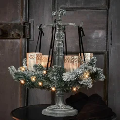 Adventskranz^LOBERON Kranzständer Antwan antikgrau