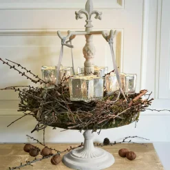 Adventskranz^LOBERON Kranzständer Antwan antikweiß