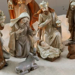 Weihnachtsfiguren^LOBERON Krippenfiguren 9er Set Caprinas