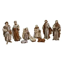 Weihnachtsfiguren^LOBERON Krippenfiguren 9er Set Caprinas