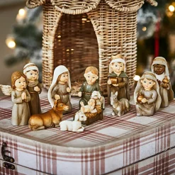 LOBERON Accessoires-Krippenfiguren 11er Set Kittalee