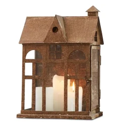 Laternen|Kerzenhalter^LOBERON Laterne Sweet Home rostbraun