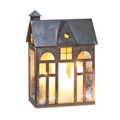 Laternen|Kerzenhalter^LOBERON Laterne Sweet Home antikgrau