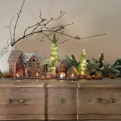 Weihnachtliche Deko-Objekte^LOBERON LED-Baum 2er Set Merrton