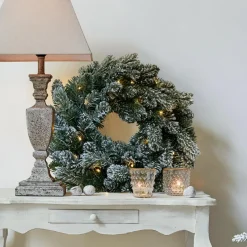 Kränze|Adventskranz^LOBERON LED-Kranz Regin grün/weiß