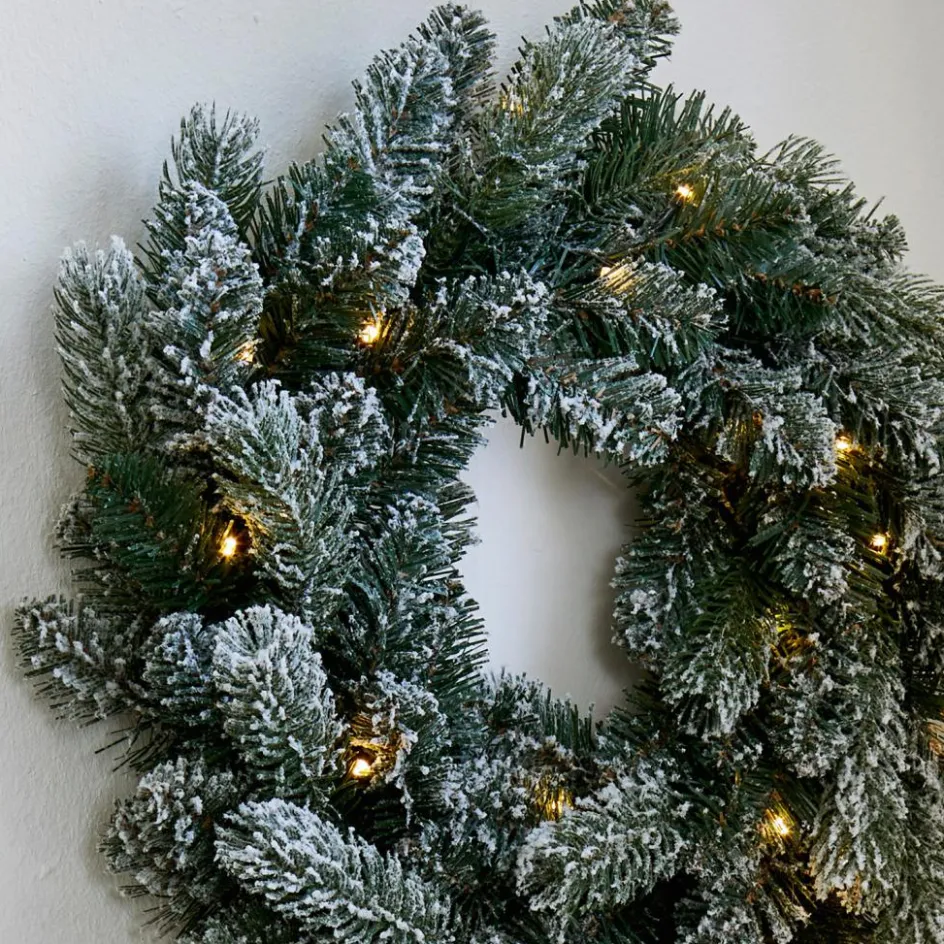 Kränze|Adventskranz^LOBERON LED-Kranz Regin grün/weiß