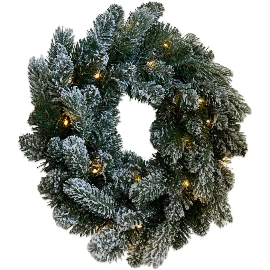 Kränze|Adventskranz^LOBERON LED-Kranz Regin grün/weiß