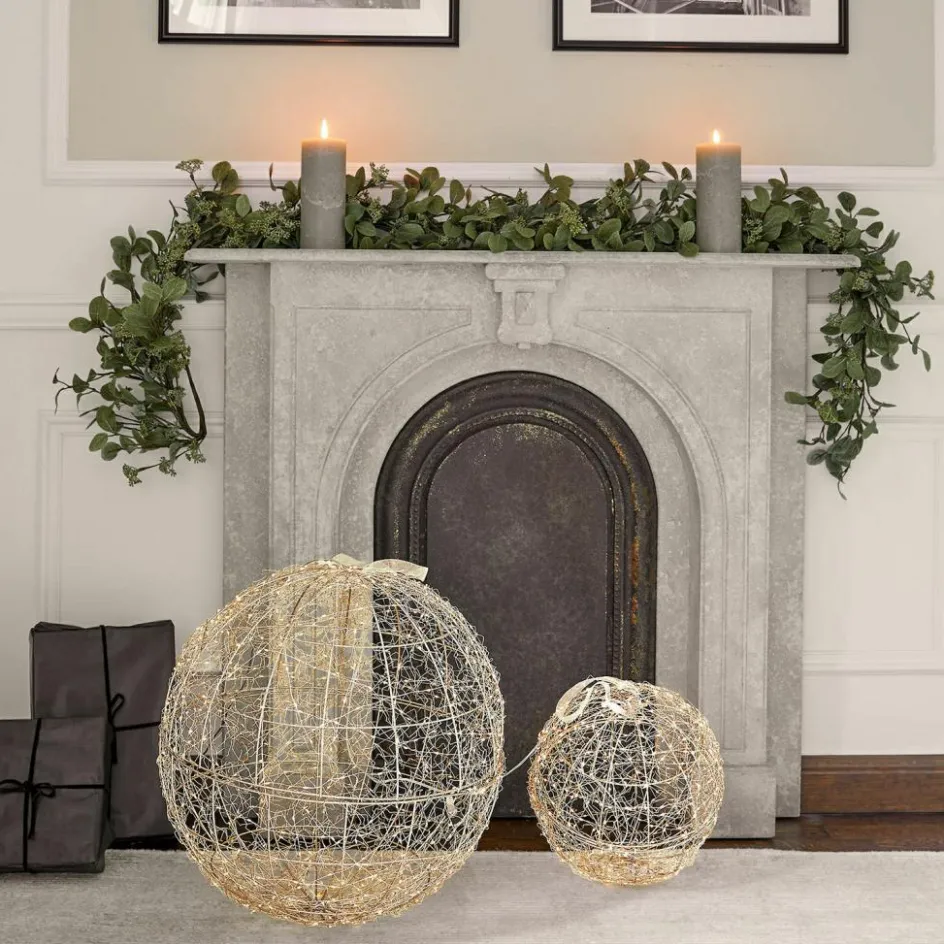 Lichtobjekte|Beleuchtete Weihnachtsdeko^LOBERON LED-Kugel 2er Set Ambertin