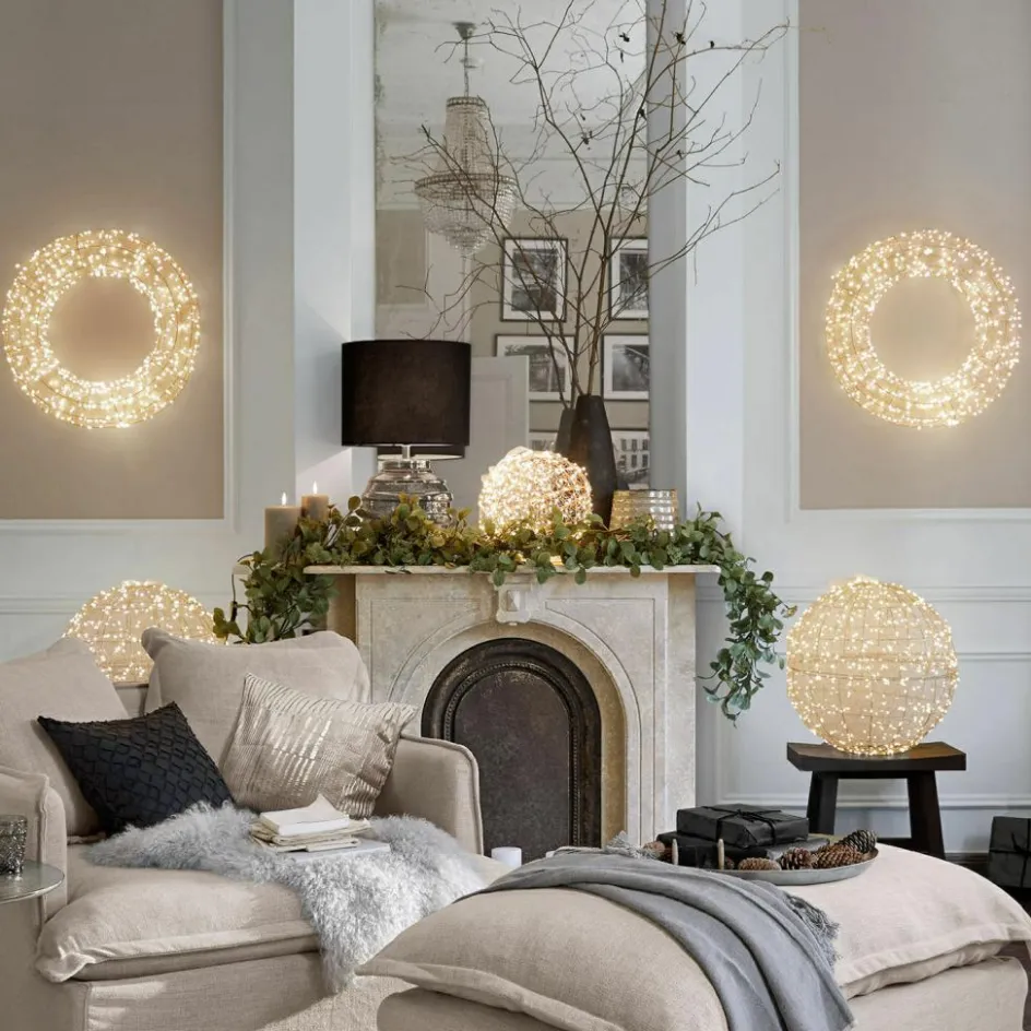 Lichtobjekte|Beleuchtete Weihnachtsdeko^LOBERON LED-Kugel 2er Set Ambertin