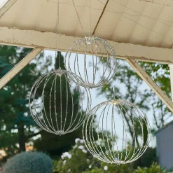 Gartendekoration|Lichtobjekte^LOBERON LED-Kugel 3er Set Brilliante silber