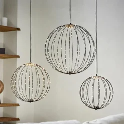 Gartendekoration|Lichtobjekte^LOBERON LED-Kugel 3er Set Brilliante schwarz