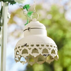 Led-Laternen|Lichtobjekte^LOBERON LED-Laterne Cornell antikweiß