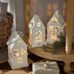 Led-Laternen|Beleuchtete Weihnachtsdeko^LOBERON LED-Laterne 3er Set Village