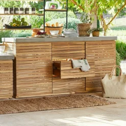 Küchenblöcke^LOBERON Outdoor-Küchenzeile FSC®-100% Venzone