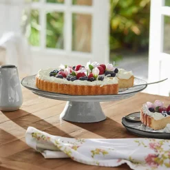 Geschirr|Geschirr^LOBERON Platte Biarré grau