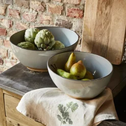 Geschirr|Geschirr^LOBERON Salatschüssel 2er Set Biarré grau