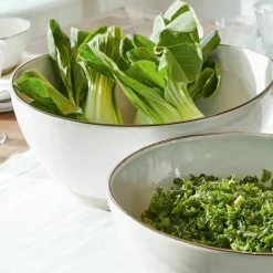 Geschirr|Geschirr^LOBERON Salatschüssel 2er Set Biarré weiß