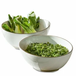 Geschirr|Geschirr^LOBERON Salatschüssel 2er Set Biarré weiß