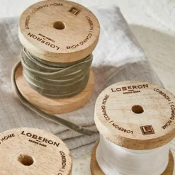 Geschenkverpackungen|Accessoires^LOBERON Samtband 4er Set Hilary blau/oliv/rot