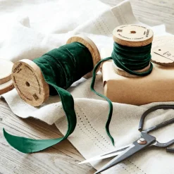 Geschenkverpackungen|Accessoires^LOBERON Samtband 2er Set Liandis dunkelgrün