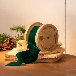 Geschenkverpackungen|Accessoires^LOBERON Samtband Phaedra dunkelgrün
