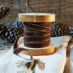 Geschenkverpackungen|Schreibwaren^LOBERON Samtband Sorima dunkelbraun/gold