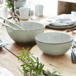 Geschirr|Geschirr^LOBERON Schüssel 2er Set Biarré grau