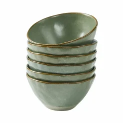 Geschirr|Geschirr^LOBERON Schüssel 6er Set Biarré türkis/braun