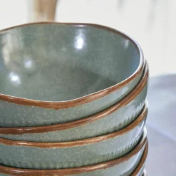 Geschirr|Geschirr^LOBERON Schüssel 6er Set Périers türkis/braun