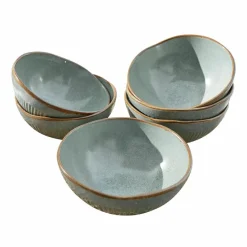 Geschirr|Geschirr^LOBERON Schüssel 6er Set Périers türkis/braun