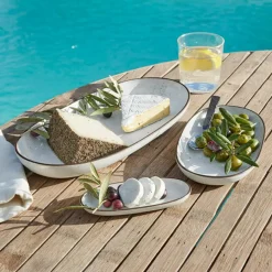 Geschirr|Geschirr^LOBERON Servierplatte 3er Set Biarré weiß