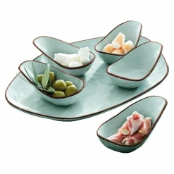 Geschirr|Geschirr^LOBERON Servierschälchen  6er Set Biarré türkis