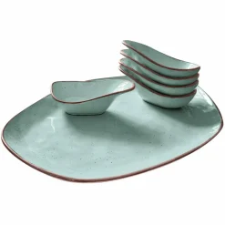 Geschirr|Geschirr^LOBERON Servierschälchen  6er Set Biarré türkis