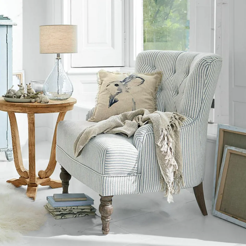 Sessel|Sessel^LOBERON Sessel Amuran blau/weiß