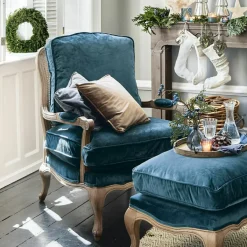 Sessel|Sessel^LOBERON Sessel Corlay blau/braun