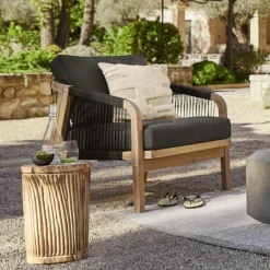 Sitzmöbel^LOBERON Sessel FSC®-100% Shreveport braun/anthrazit