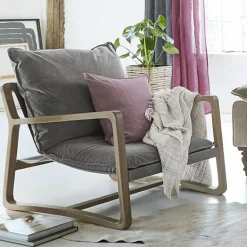 Sessel|Sessel^LOBERON Sessel Jowna grau/braun